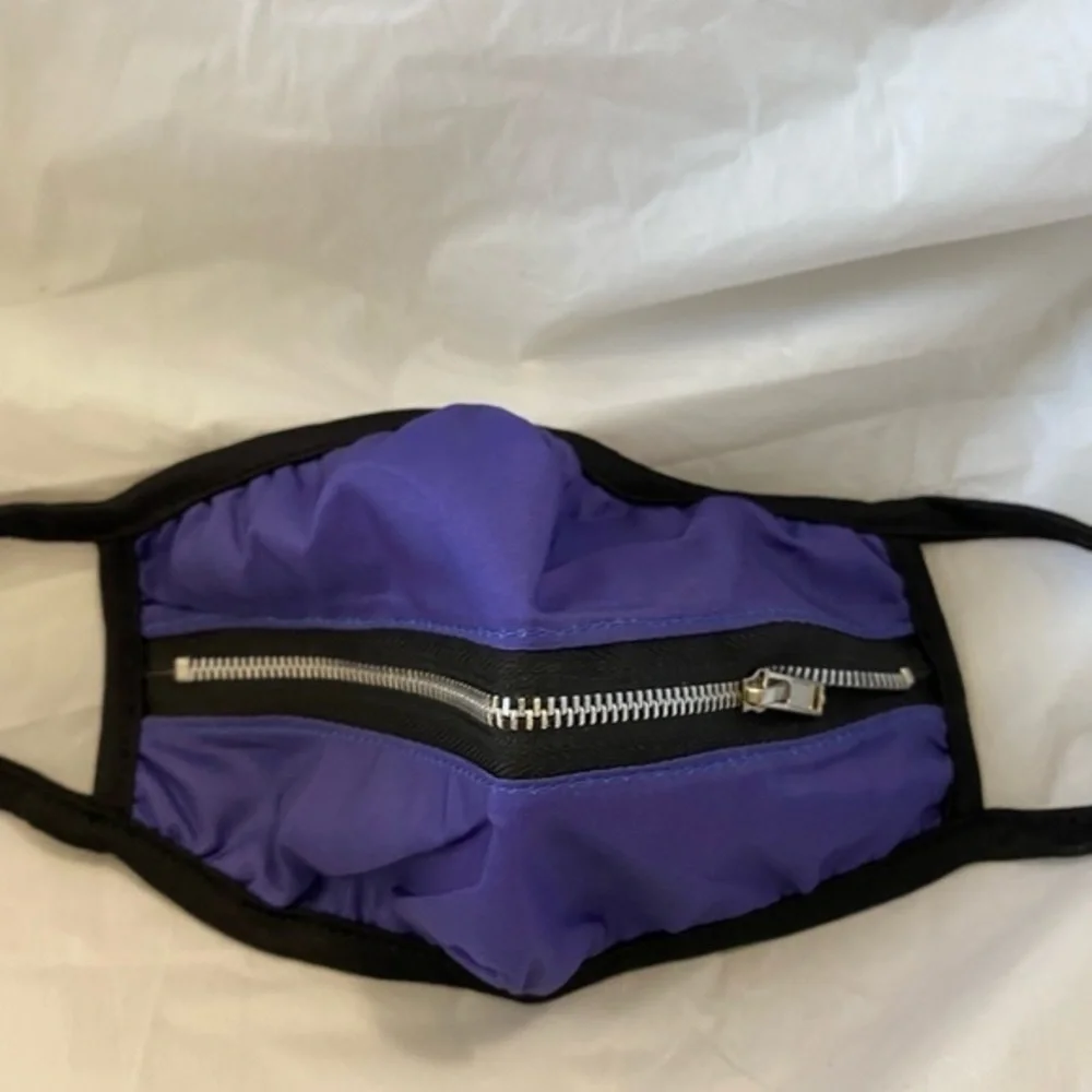 Fashion Cotton Zippered Face‎ Mask Purple